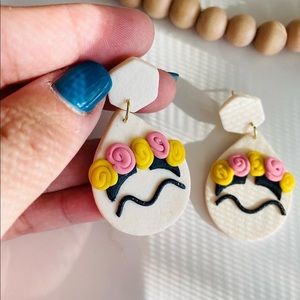 Polymer Clay Earrings | Boho Clay Earrings | Celestial | Frida Kahlo